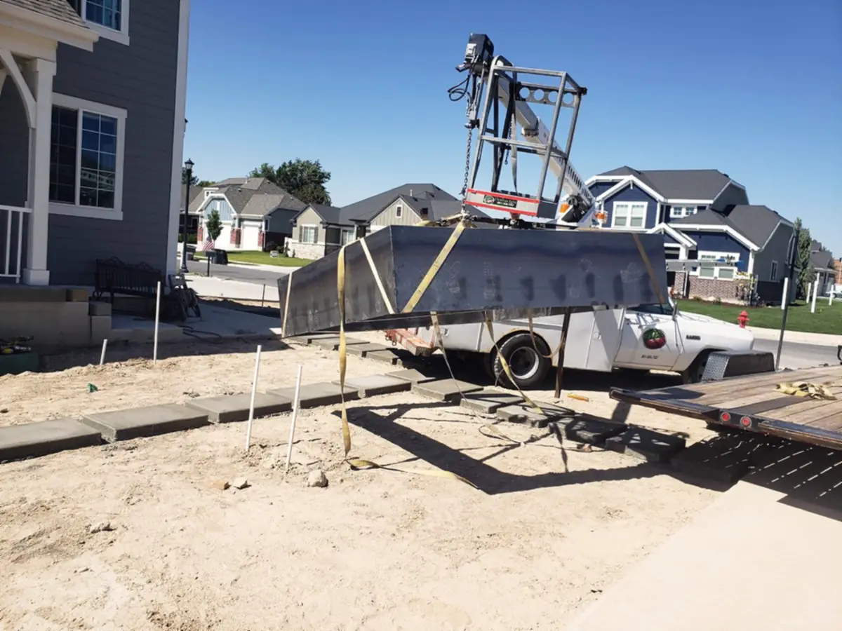 Machine work on a new-build lot