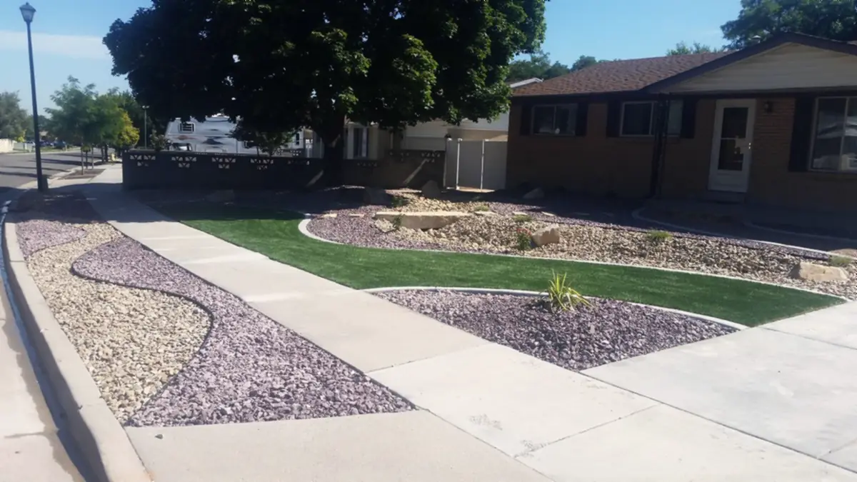 Park strip converted to rock